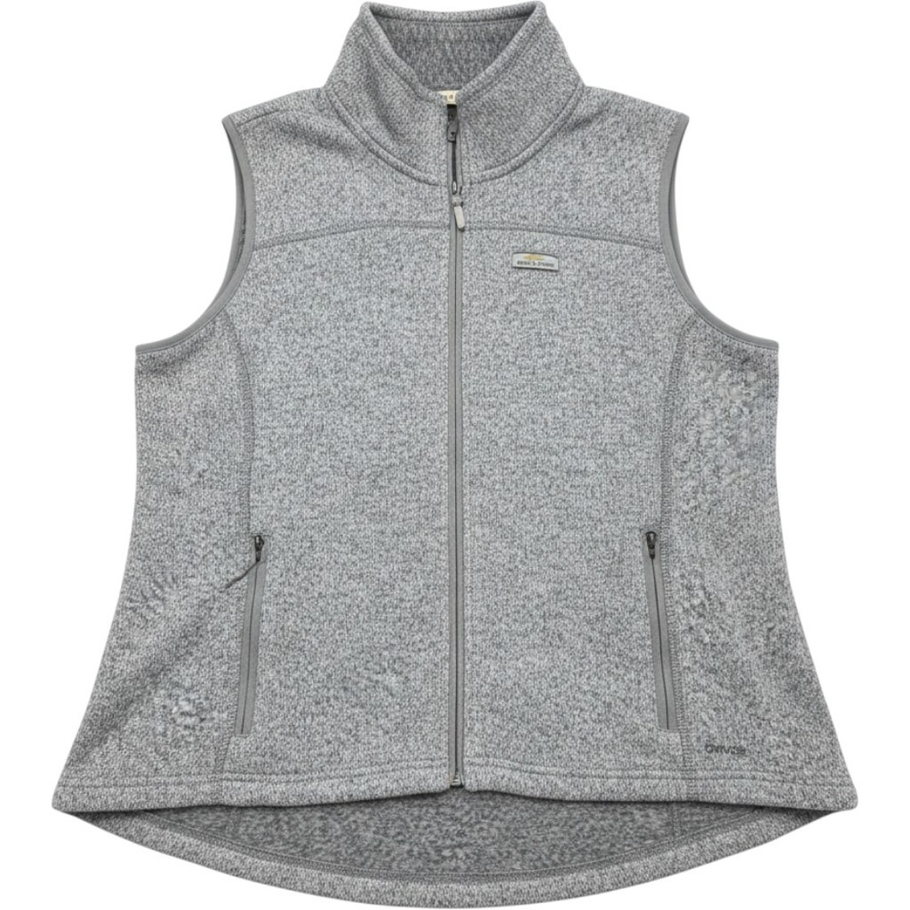 Orvis Womens Gray Sweater Fleece Full Zip Vest XL Recycled Polyester Outdoor